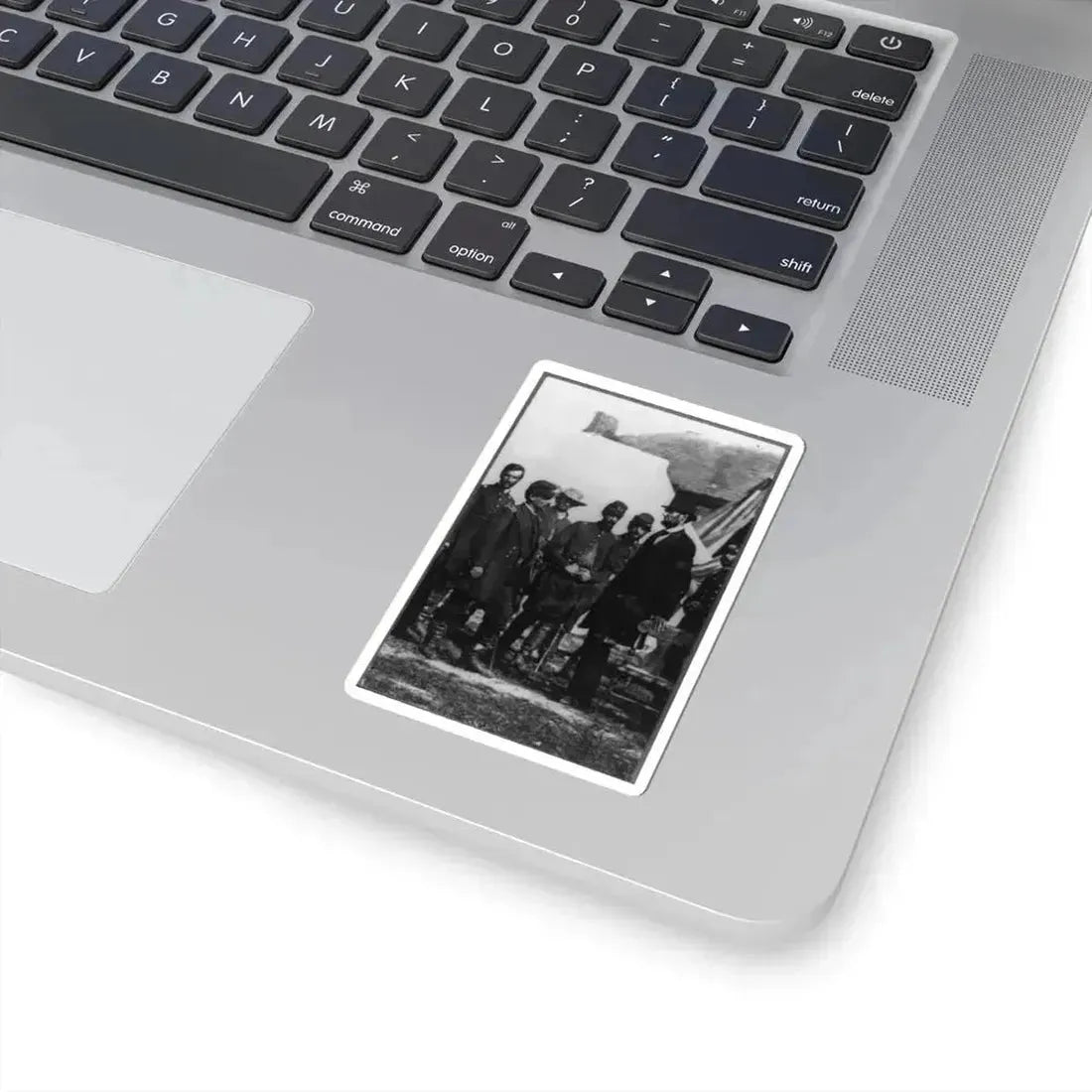 Abraham Lincoln on Battlefield at Antietam, Maryland, Cropped Version That Highlights Mclellan and Lincoln (U.S. Civil War) STICKER Vinyl Kiss-Cut Decal - The Sticker Space