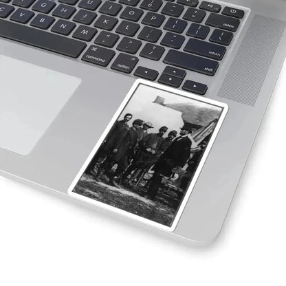 Abraham Lincoln on Battlefield at Antietam, Maryland, Cropped Version That Highlights Mclellan and Lincoln (U.S. Civil War) STICKER Vinyl Kiss-Cut Decal - The Sticker Space