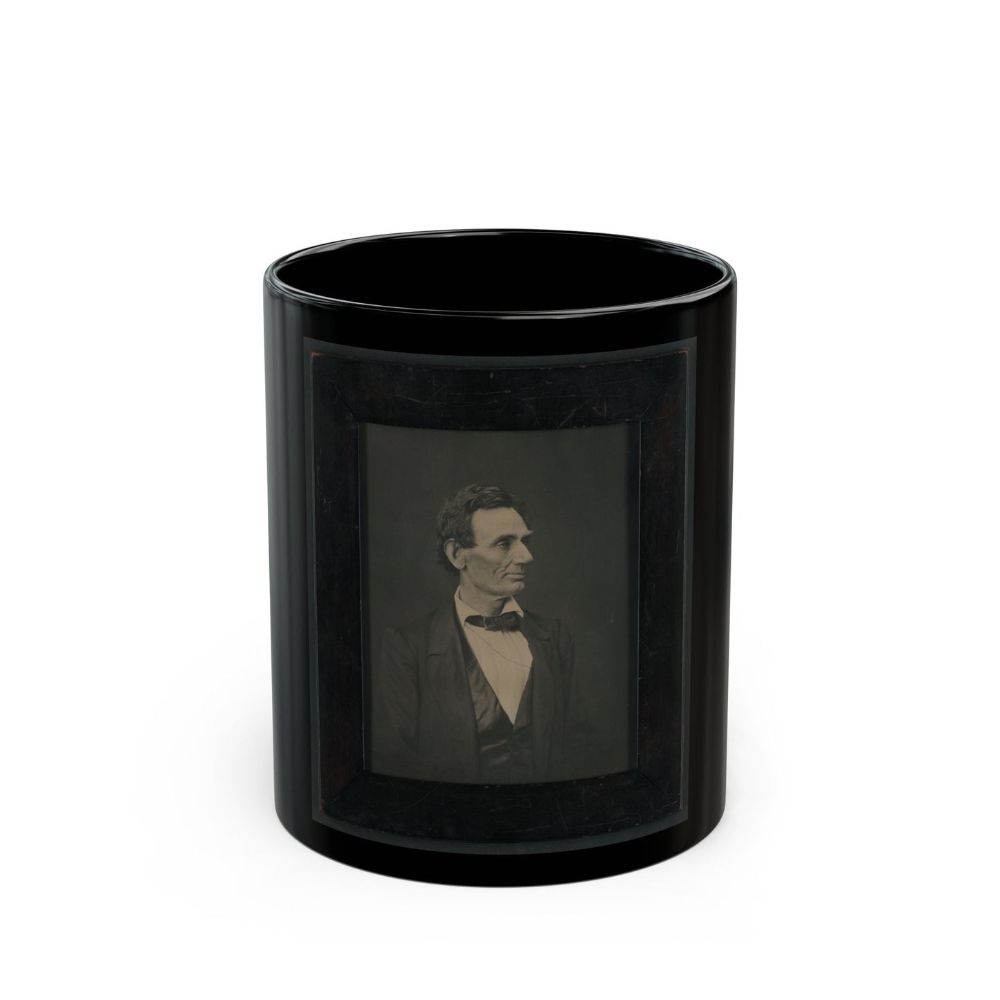 Abraham Lincoln, Presidential Candidate, Half-Length Portrait, Facing Right (U.S. Civil War) Black Coffee Mug