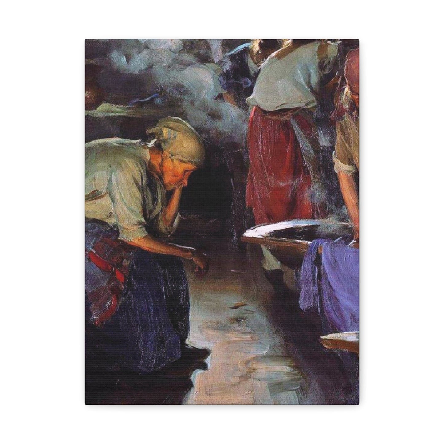 Abram Efimovich Arkhipov (1862-1930) Laundresses 1890 - Canvas Wall Art-12″ x 16″-The Sticker Space