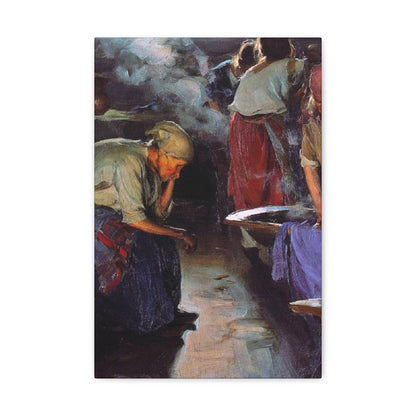 Abram Efimovich Arkhipov (1862-1930) Laundresses 1890 - Canvas Wall Art-12" x 18"-The Sticker Space