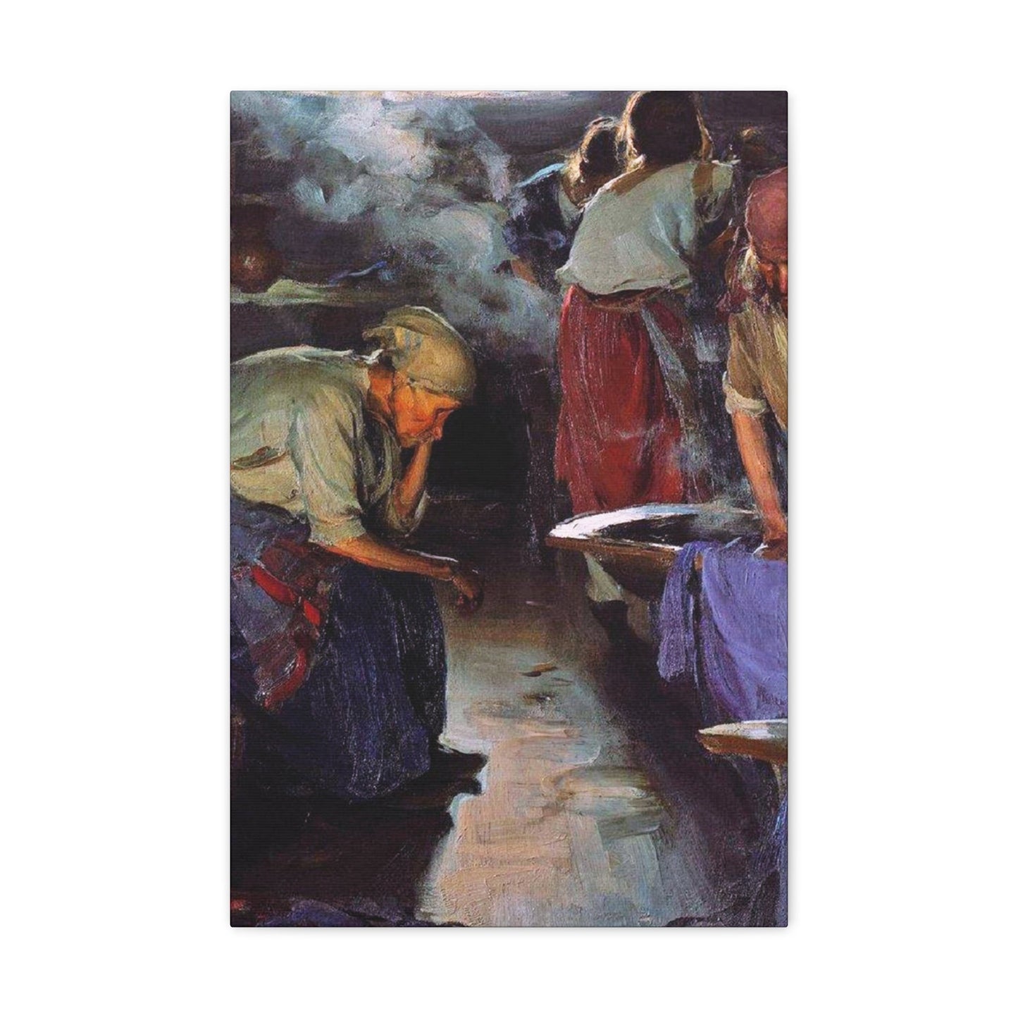 Abram Efimovich Arkhipov (1862-1930) Laundresses 1890 - Canvas Wall Art-16″ x 24″-The Sticker Space