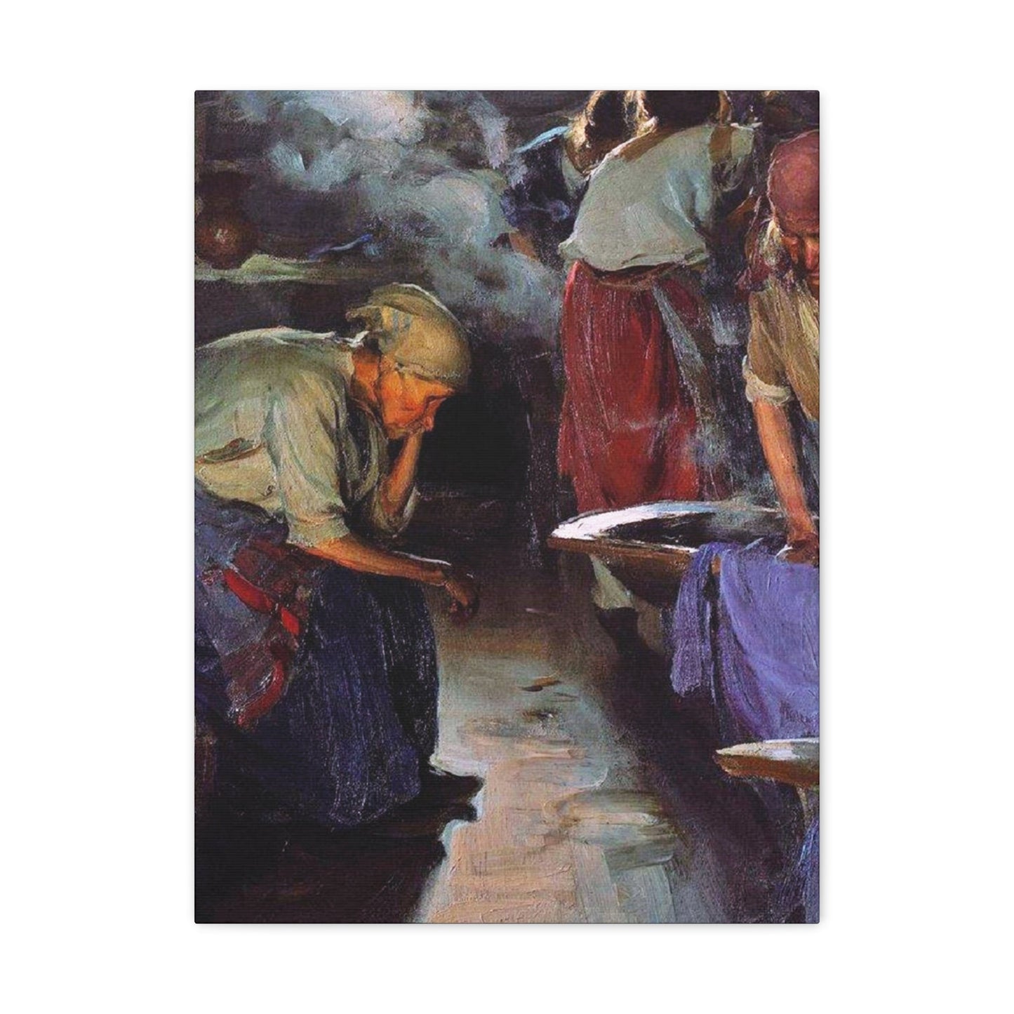 Abram Efimovich Arkhipov (1862-1930) Laundresses 1890 - Canvas Wall Art-18″ x 24″-The Sticker Space