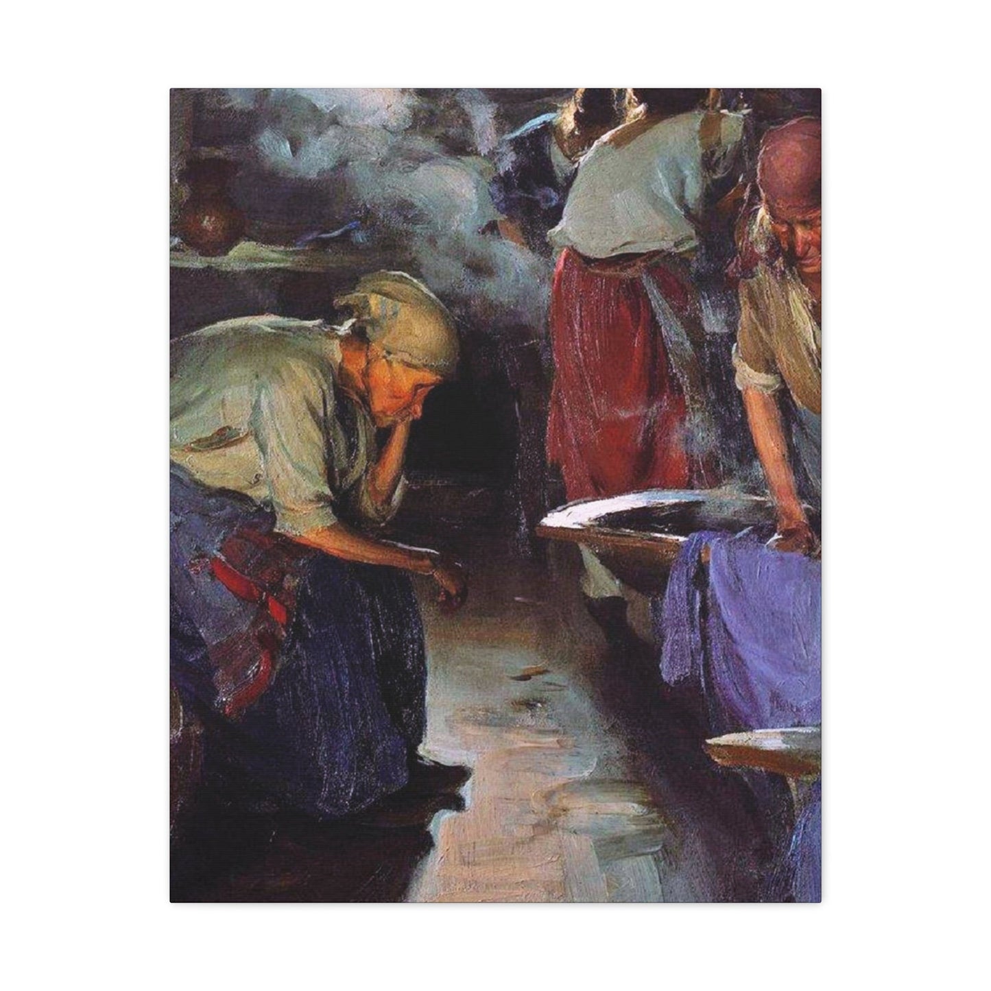 Abram Efimovich Arkhipov (1862-1930) Laundresses 1890 - Canvas Wall Art-24″ x 30″-The Sticker Space