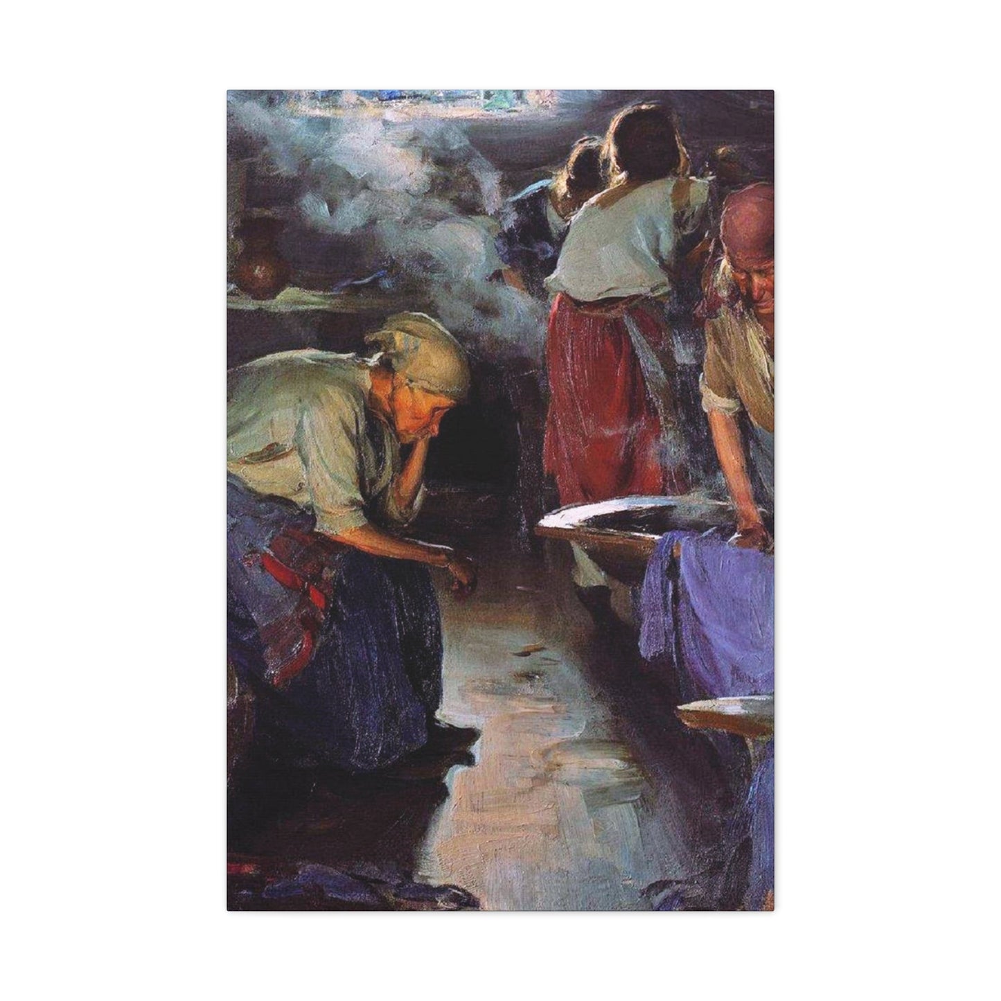 Abram Efimovich Arkhipov (1862-1930) Laundresses 1890 - Canvas Wall Art-24″ x 36″-The Sticker Space