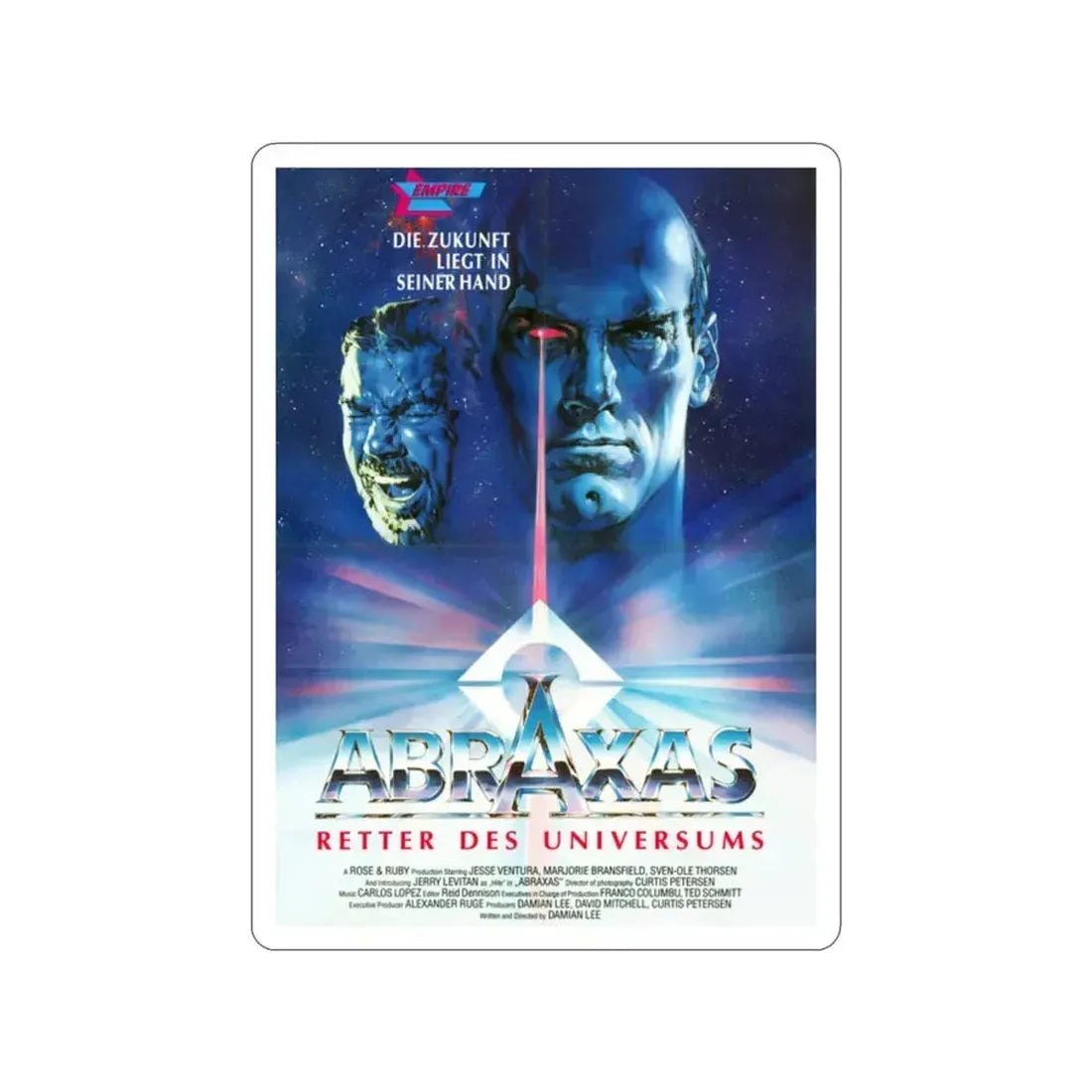 ABRAXAS 1990 Movie Poster STICKER Vinyl Die-Cut Decal 2 Inch - The Sticker Space