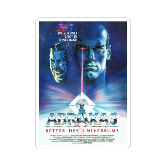 ABRAXAS 1990 Movie Poster - STICKER Vinyl Kiss-Cut Decal 2 Inch White - The Sticker Space