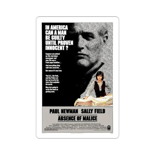 Absence of Malice 1981 Movie Poster STICKER Vinyl Die-Cut Decal 2 Inch - The Sticker Space
