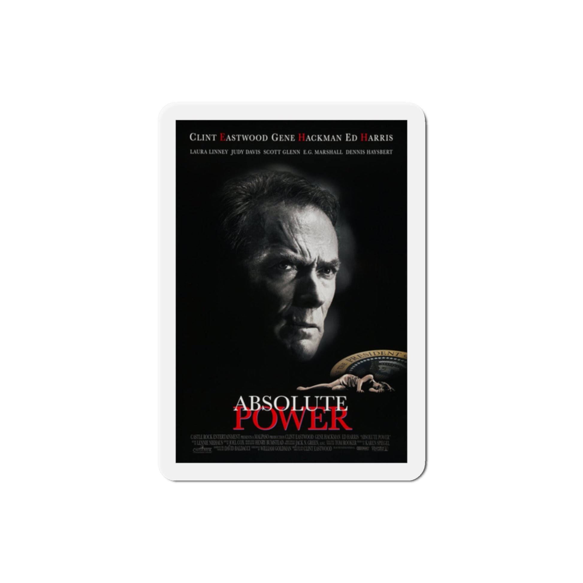 Absolute Power 1997 Movie Poster Die-Cut Magnet-2" x 2"-The Sticker Space