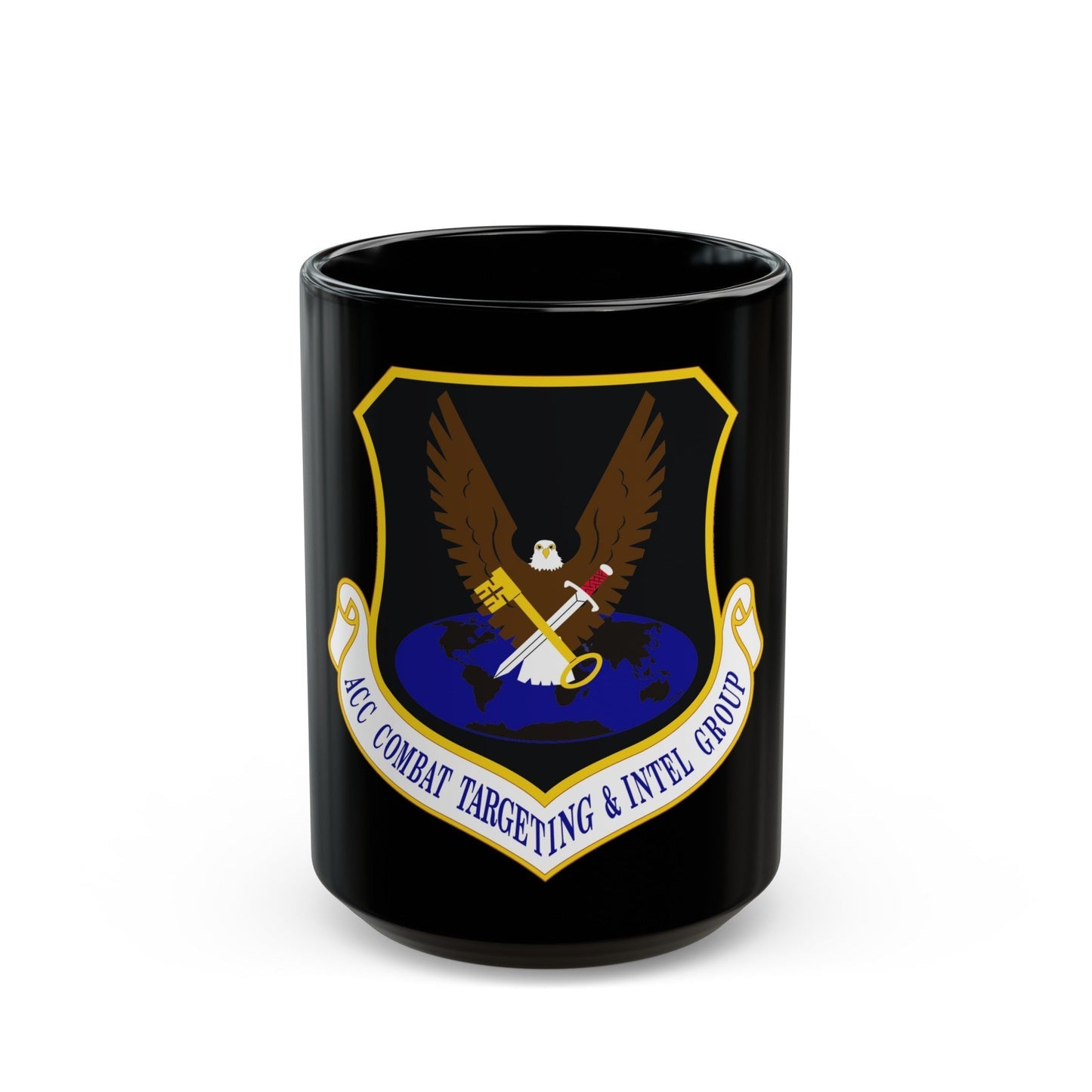 ACC Combat Targeting & Intelligence Group (U.S. Air Force) Black Coffee Mug-15oz-The Sticker Space