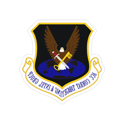 ACC Combat Targeting & Intelligence Group (U.S. Air Force) REVERSE PRINT Transparent STICKER-2" × 2"-The Sticker Space