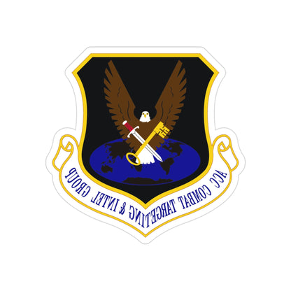 ACC Combat Targeting & Intelligence Group (U.S. Air Force) REVERSE PRINT Transparent STICKER-3" × 3"-The Sticker Space