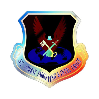 ACC Combat Targeting & Intelligence Group (U.S. Air Force) Holographic STICKER Die-Cut Vinyl Decal 4 Inch Holographic - The Sticker Space