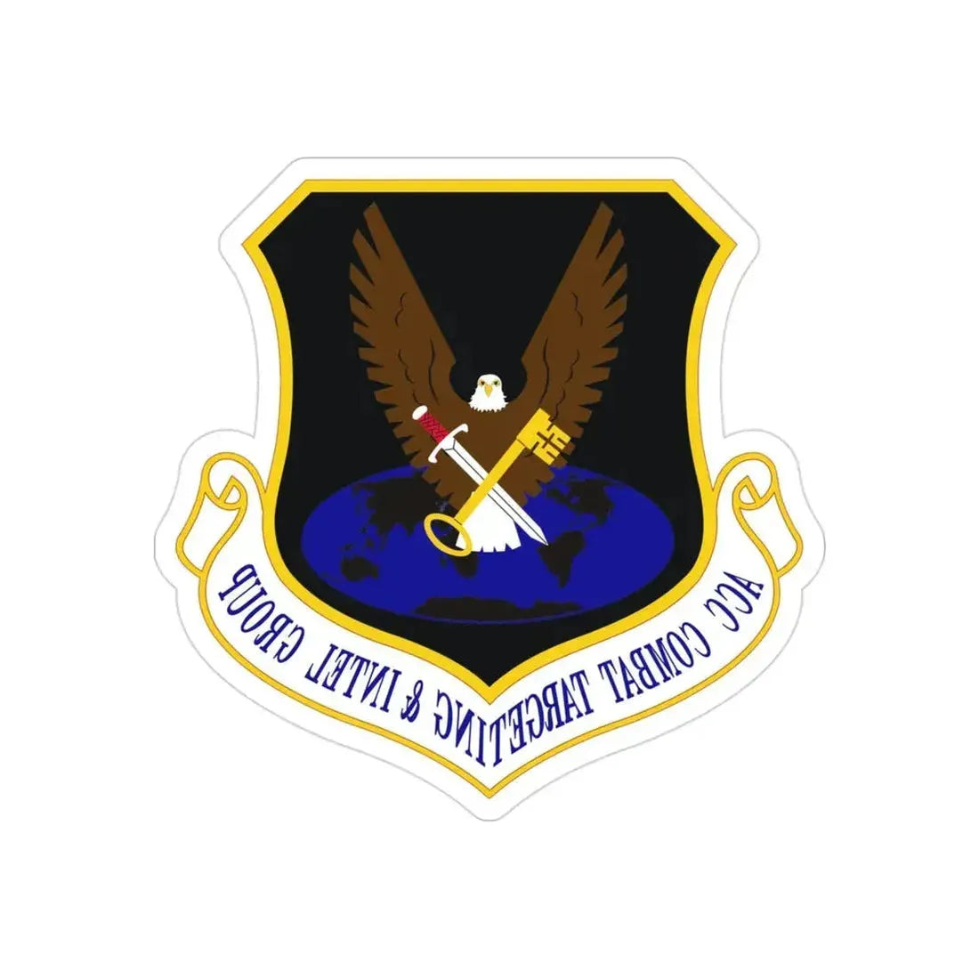 ACC Combat Targeting & Intelligence Group (U.S. Air Force) REVERSE PRINT Transparent Die-Cut STICKER - The Sticker Space
