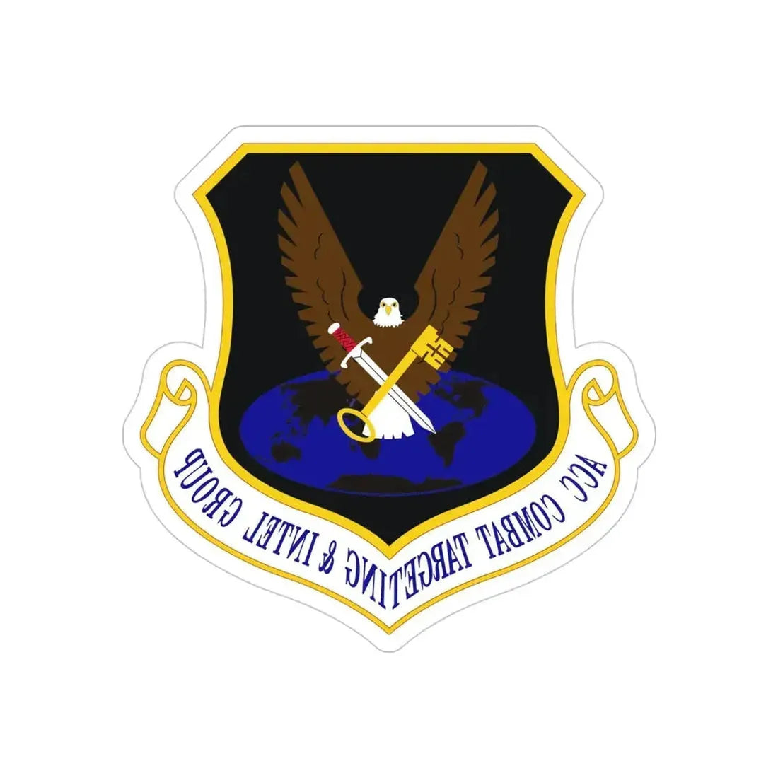 ACC Combat Targeting & Intelligence Group (U.S. Air Force) REVERSE PRINT Transparent Die-Cut STICKER - The Sticker Space