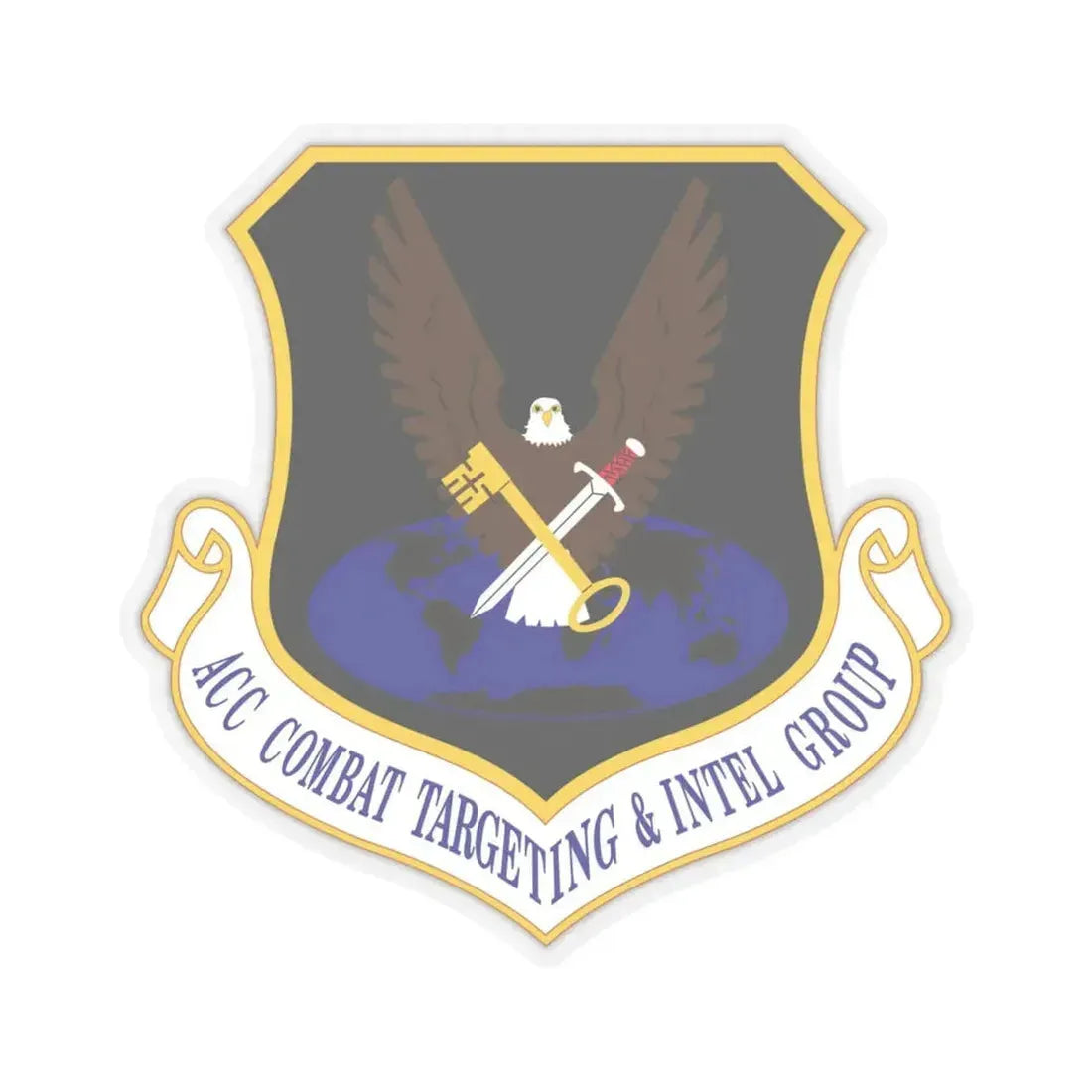 ACC Combat Targeting & Intelligence Group (U.S. Air Force) STICKER Vinyl Kiss-Cut Decal 4 Inch Transparent - The Sticker Space
