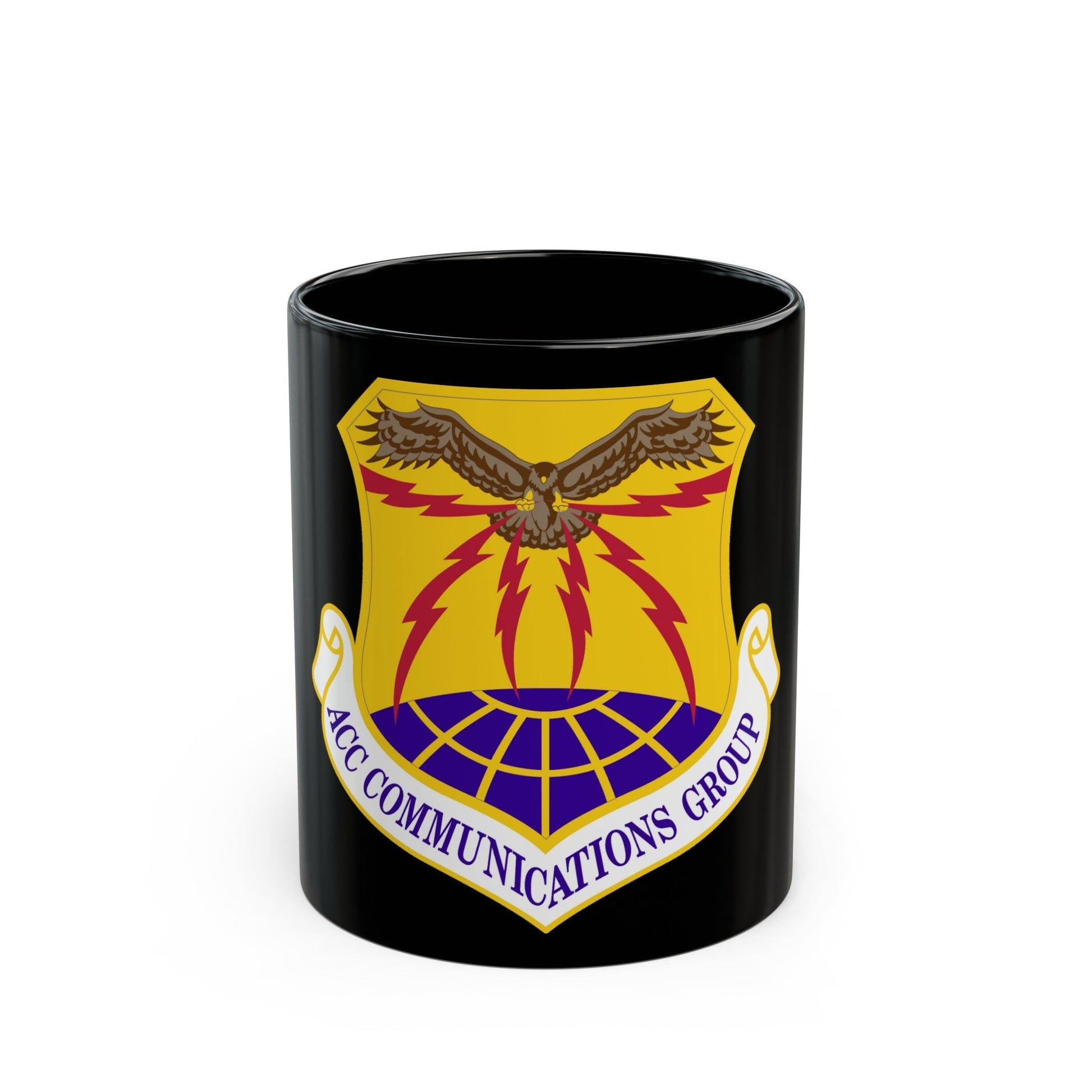 ACC Communications Group (U.S. Air Force) Black Coffee Mug-11oz-The Sticker Space