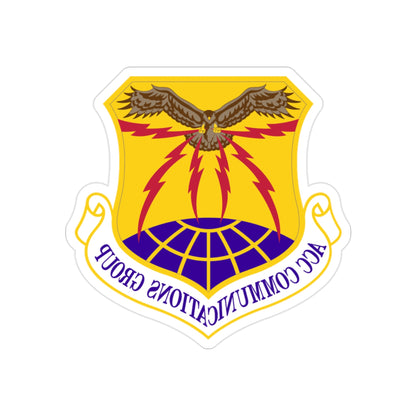 ACC Communications Group (U.S. Air Force) REVERSE PRINT Transparent STICKER-2" × 2"-The Sticker Space