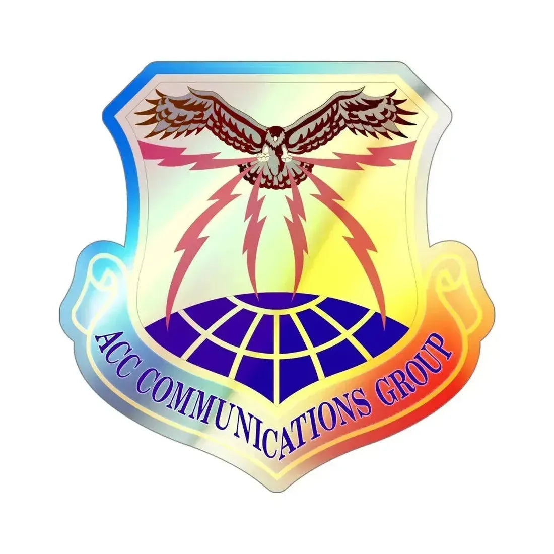 ACC Communications Group (U.S. Air Force) Holographic STICKER Die-Cut Vinyl Decal 4 Inch Holographic - The Sticker Space
