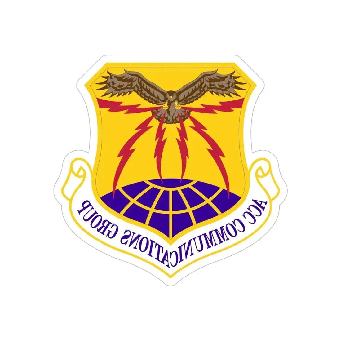 ACC Communications Group (U.S. Air Force) REVERSE PRINT Transparent Die-Cut STICKER - The Sticker Space