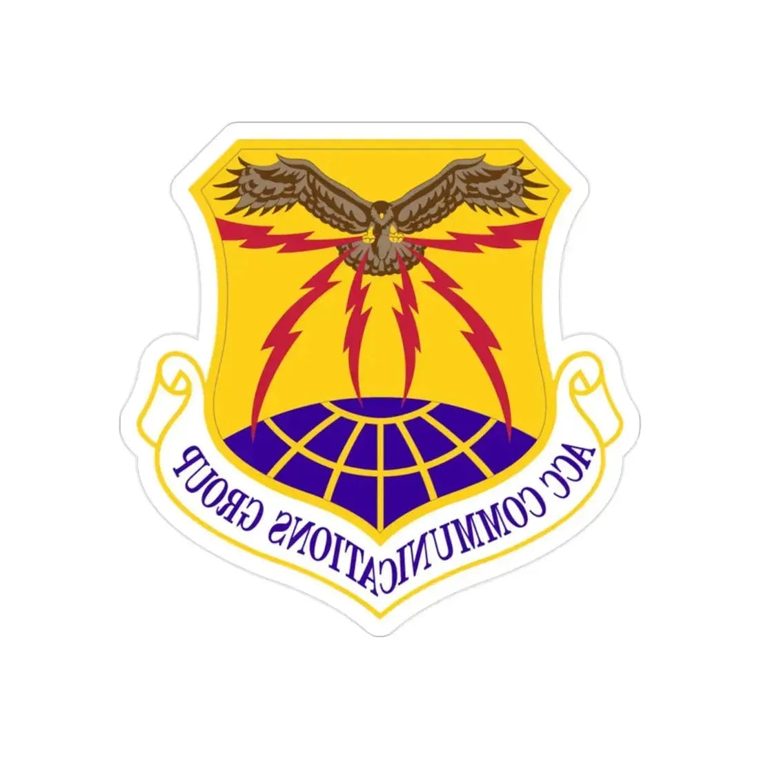 ACC Communications Group (U.S. Air Force) REVERSE PRINT Transparent Die-Cut STICKER - The Sticker Space