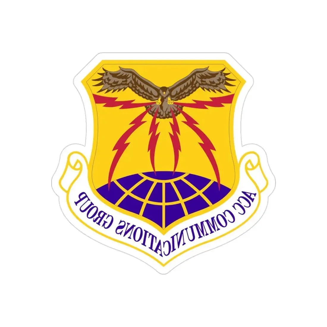 ACC Communications Group (U.S. Air Force) REVERSE PRINT Transparent Die-Cut STICKER - The Sticker Space