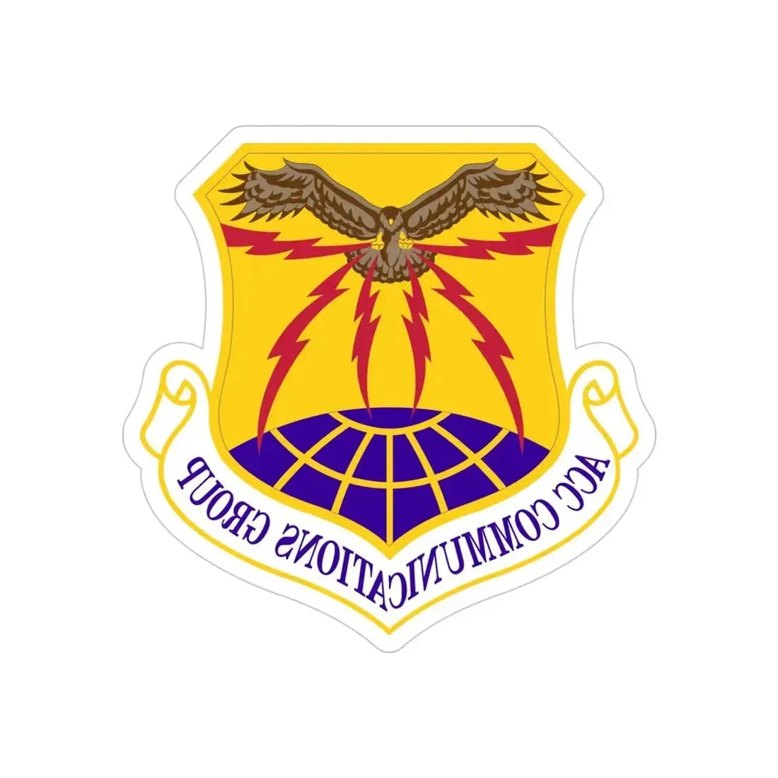 ACC Communications Group (U.S. Air Force) REVERSE PRINT Transparent Die-Cut STICKER - The Sticker Space