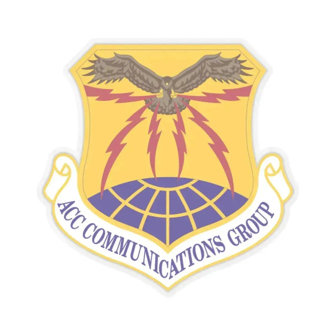 ACC Communications Group (U.S. Air Force) STICKER Vinyl Kiss-Cut Decal 2 Inch Transparent - The Sticker Space