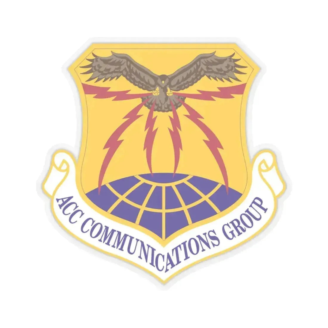 ACC Communications Group (U.S. Air Force) STICKER Vinyl Kiss-Cut Decal 3 Inch Transparent - The Sticker Space