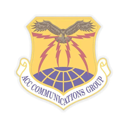 ACC Communications Group (U.S. Air Force) STICKER Vinyl Kiss-Cut Decal 3 Inch Transparent - The Sticker Space
