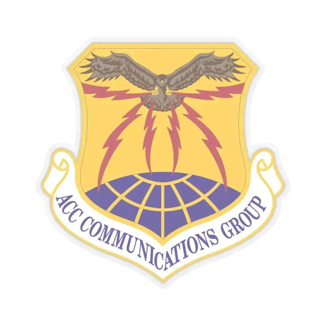 ACC Communications Group (U.S. Air Force) STICKER Vinyl Kiss-Cut Decal 4 Inch Transparent - The Sticker Space