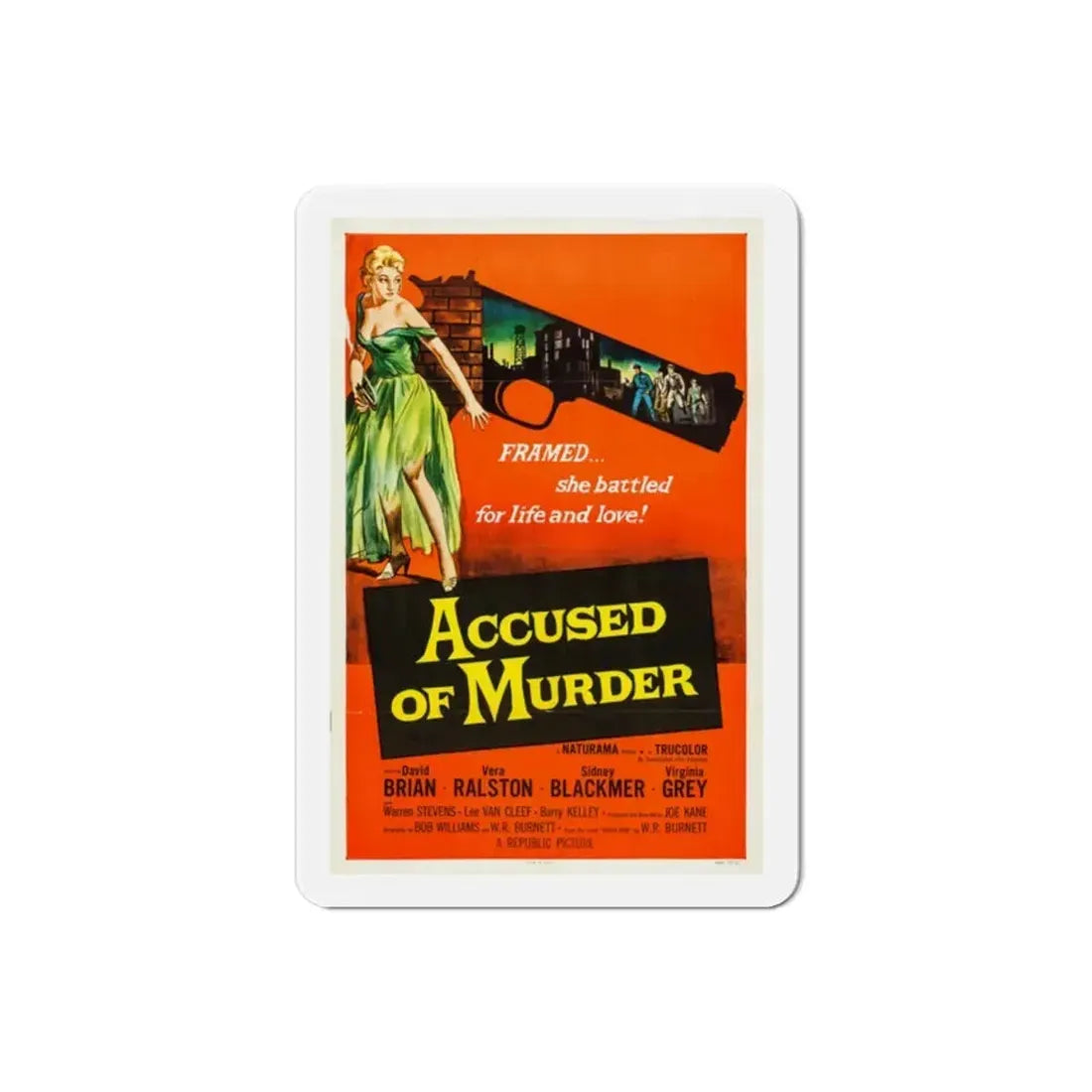 Accused of Murder 1956 Movie Poster Refrigerator Magnet - The Sticker Space