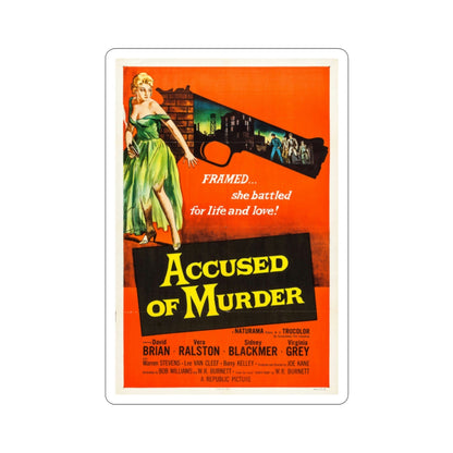 Accused of Murder 1956 Movie Poster STICKER Vinyl Die-Cut Decal-2 Inch-The Sticker Space