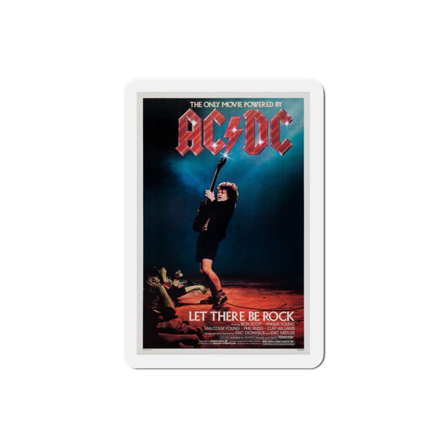 ACDC Let There Be Rock 1980 Movie Poster Die-Cut Magnet-2" x 2"-The Sticker Space