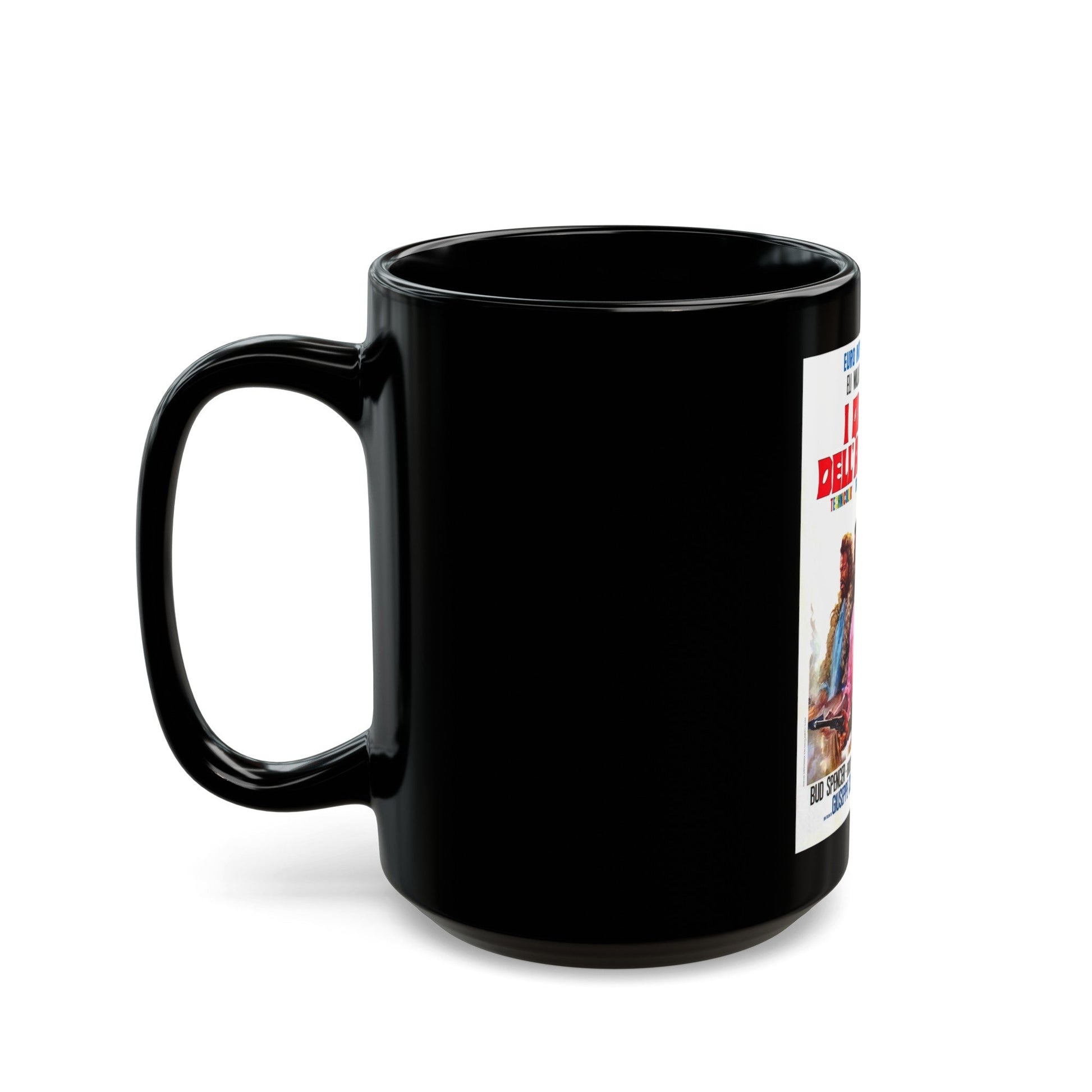 ACE HIGH 1968 Movie Poster - Black Coffee Mug-The Sticker Space