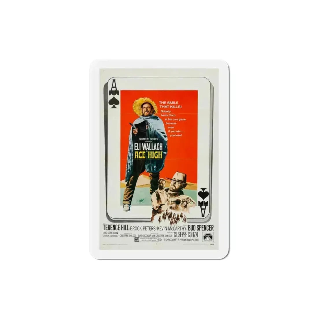 Ace High 1969 Movie Poster Refrigerator Magnet 3 Inch - The Sticker Space