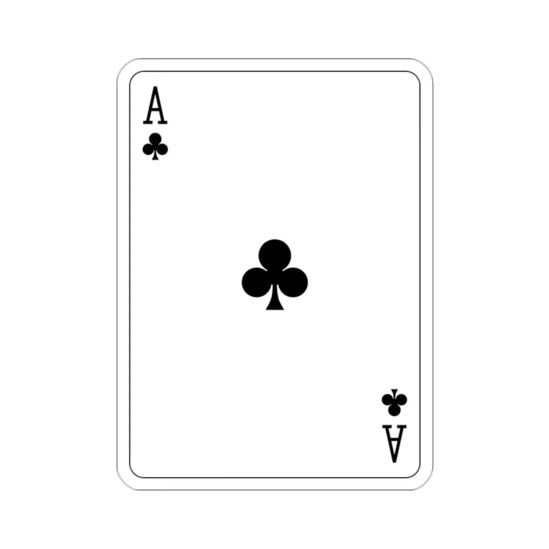 Ace of Clubs Playing Card STICKER Vinyl Die-Cut Decal 2 Inch - The Sticker Space