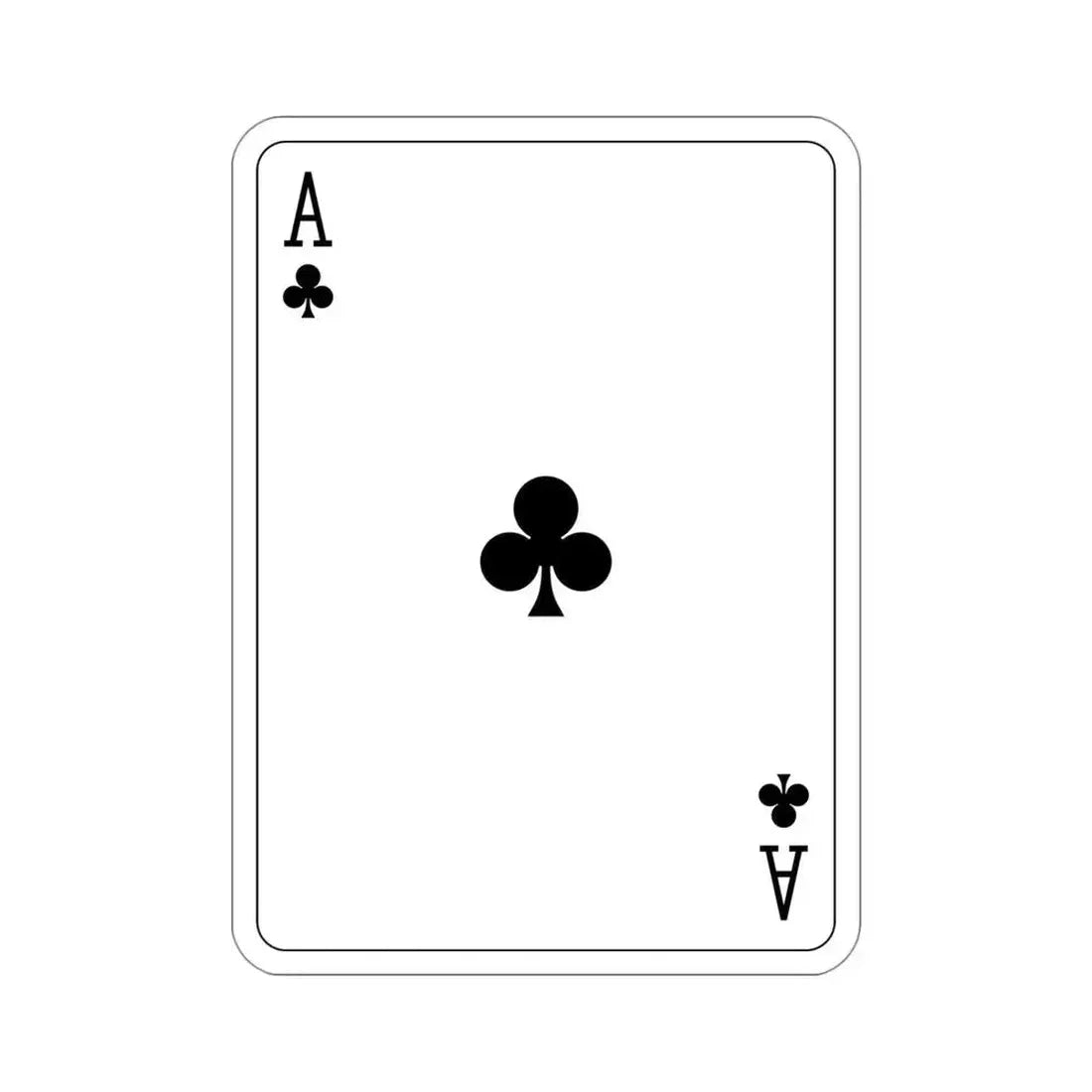 Ace of Clubs Playing Card STICKER Vinyl Die-Cut Decal 4 Inch - The Sticker Space