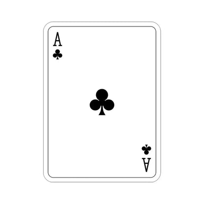 Ace of Clubs Playing Card STICKER Vinyl Die-Cut Decal 4 Inch - The Sticker Space