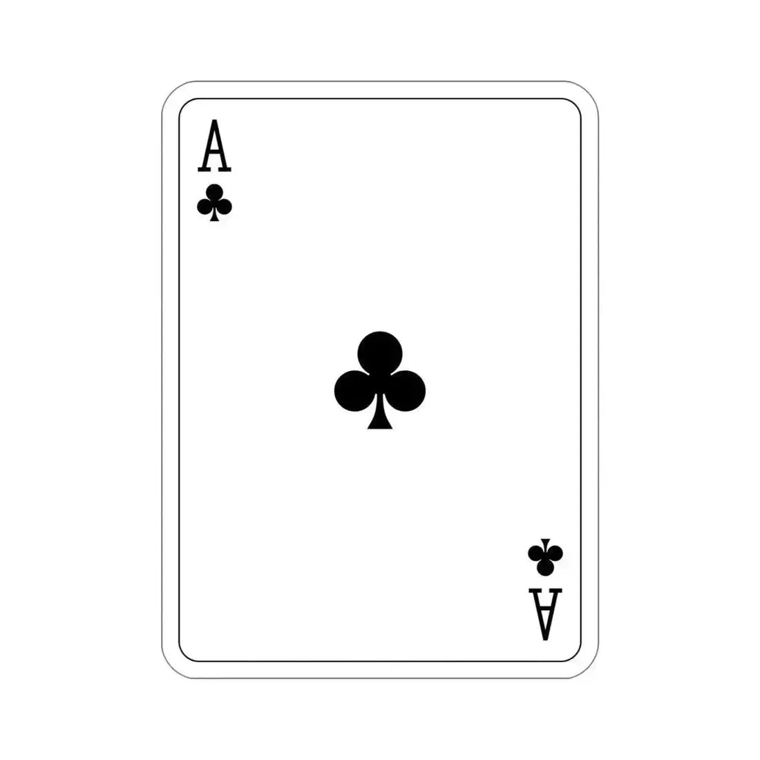 Ace of Clubs Playing Card STICKER Vinyl Die-Cut Decal 5 Inch - The Sticker Space