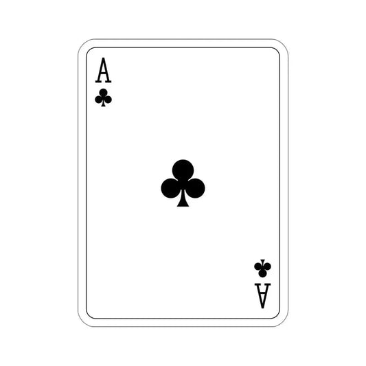 Ace of Clubs Playing Card STICKER Vinyl Die-Cut Decal 6 Inch - The Sticker Space