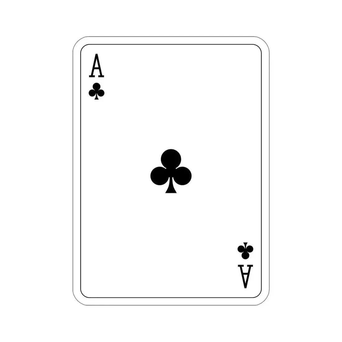 Ace of Clubs Playing Card STICKER Vinyl Die-Cut Decal 6 Inch - The Sticker Space