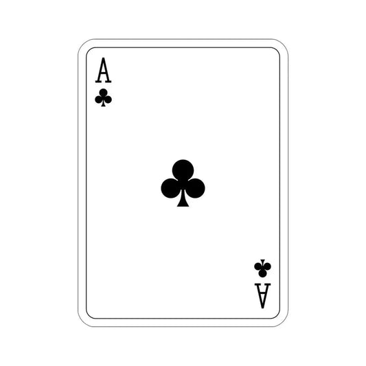 Ace of Clubs Playing Card STICKER Vinyl Die-Cut Decal 6 Inch - The Sticker Space