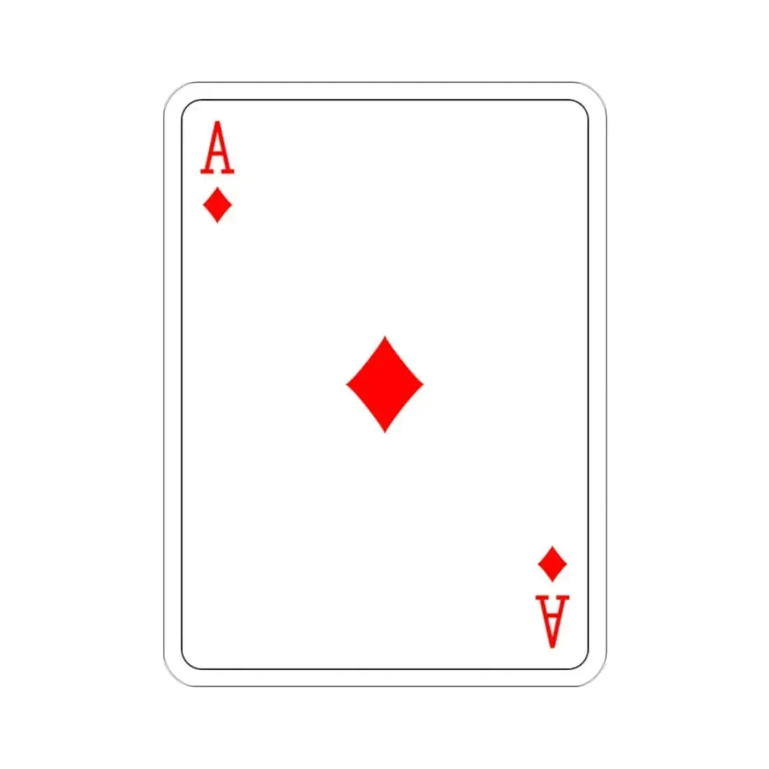 Ace of Diamonds Playing Card STICKER Vinyl Die-Cut Decal 2 Inch - The Sticker Space