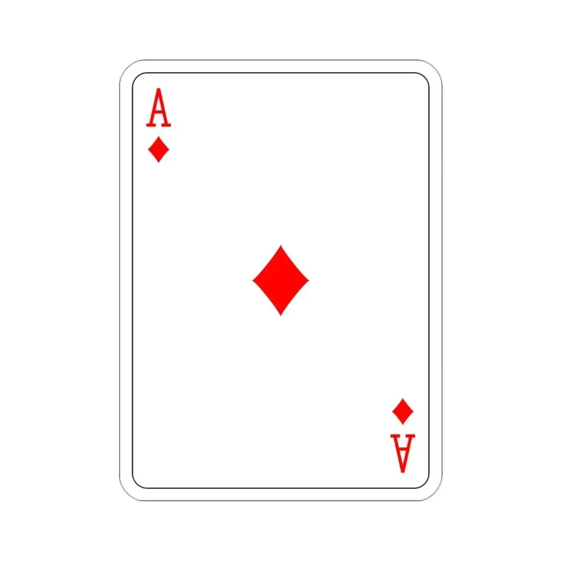 Ace of Diamonds Playing Card STICKER Vinyl Die-Cut Decal 3 Inch - The Sticker Space