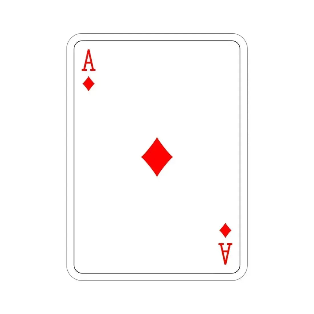 Ace of Diamonds Playing Card STICKER Vinyl Die-Cut Decal 4 Inch - The Sticker Space