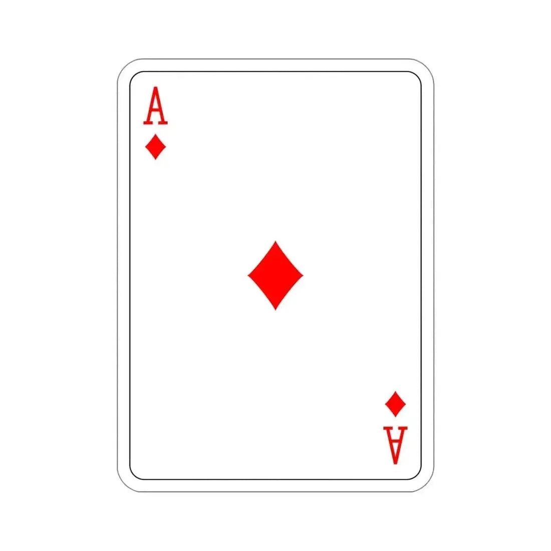 Ace of Diamonds Playing Card STICKER Vinyl Die-Cut Decal 5 Inch - The Sticker Space