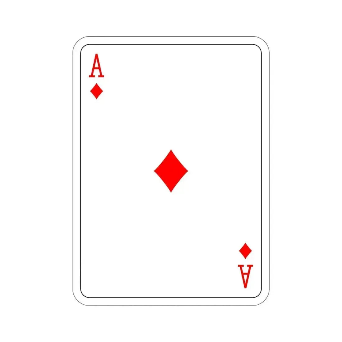 Ace of Diamonds Playing Card STICKER Vinyl Die-Cut Decal 6 Inch - The Sticker Space