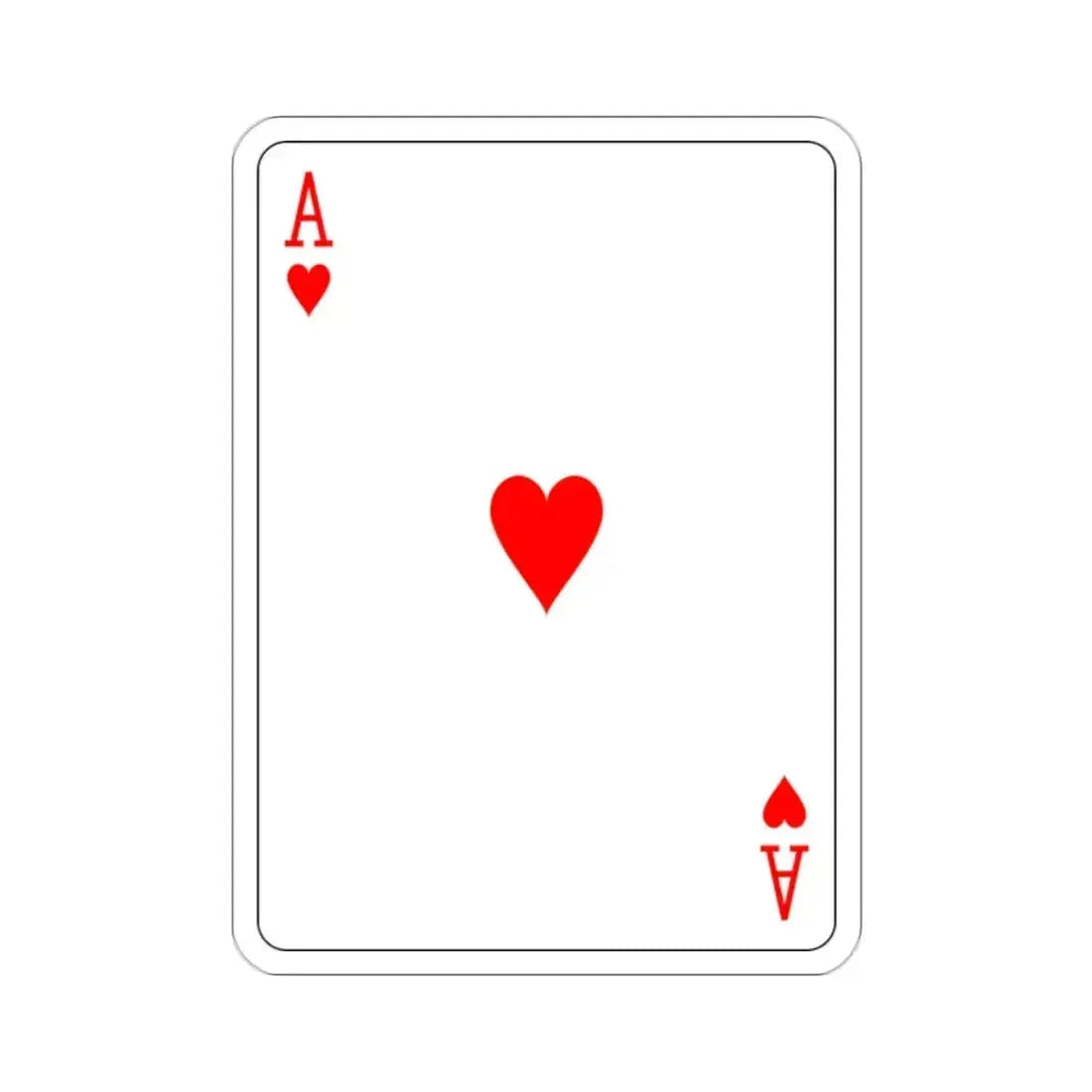 Ace of Hearts Playing Card STICKER Vinyl Die-Cut Decal 2 Inch - The Sticker Space