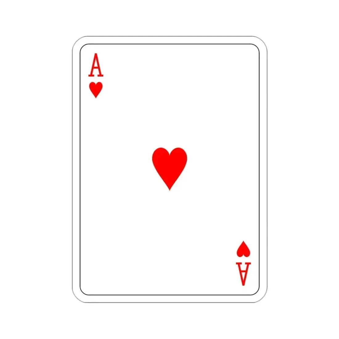 Ace of Hearts Playing Card STICKER Vinyl Die-Cut Decal 3 Inch - The Sticker Space